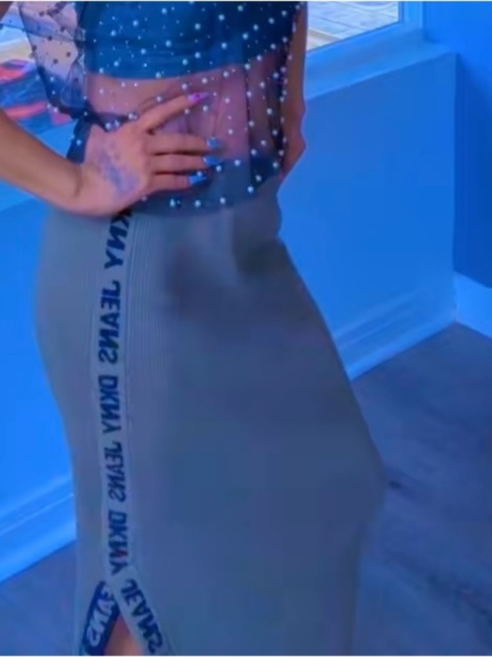 Skirt with Side Logo Tape